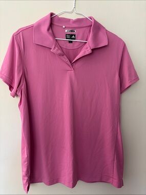 adidas Women’s Pink Short Sleeve Golf Polo